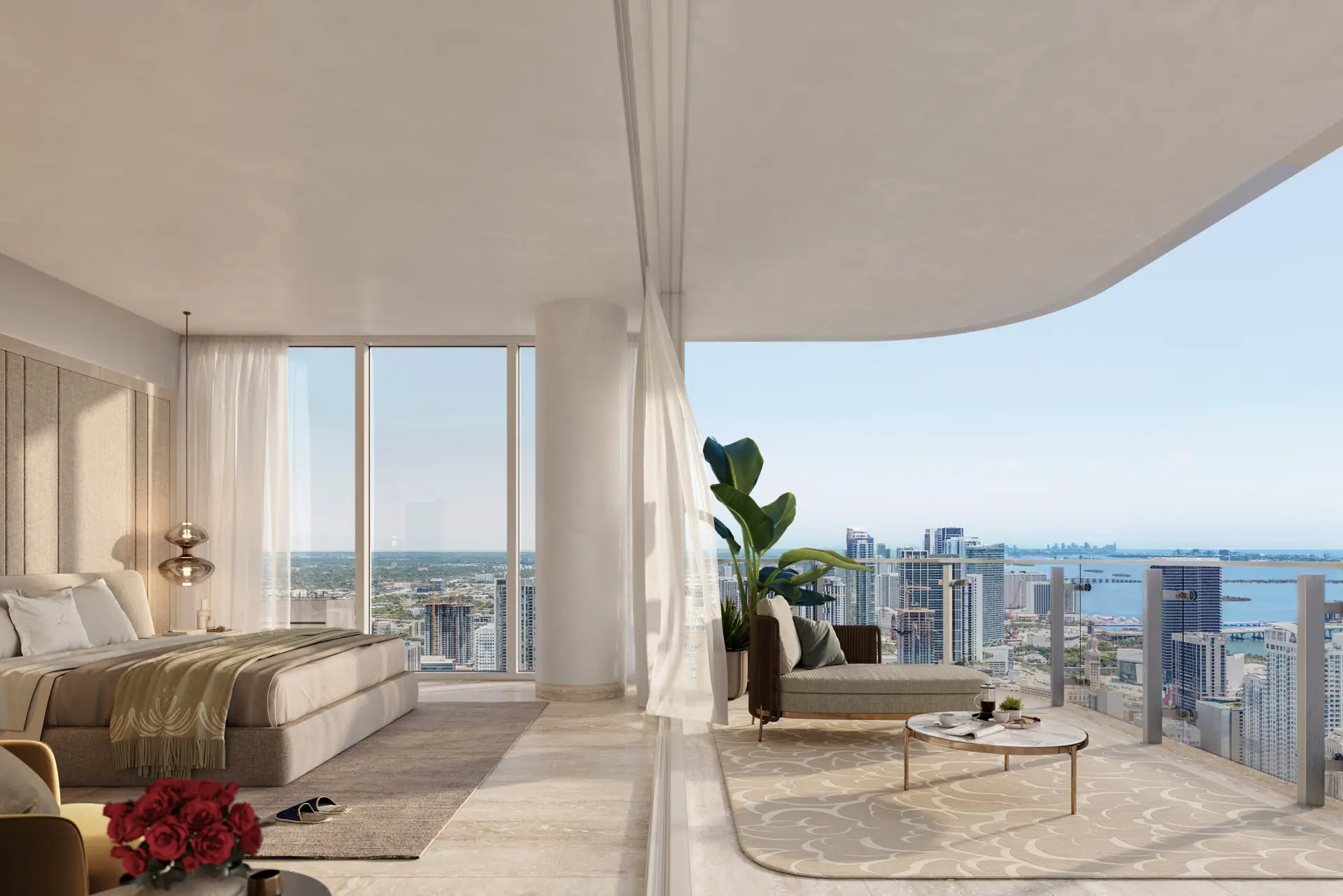 Faena Residences Miami East Collection III penthouse primary bedroom